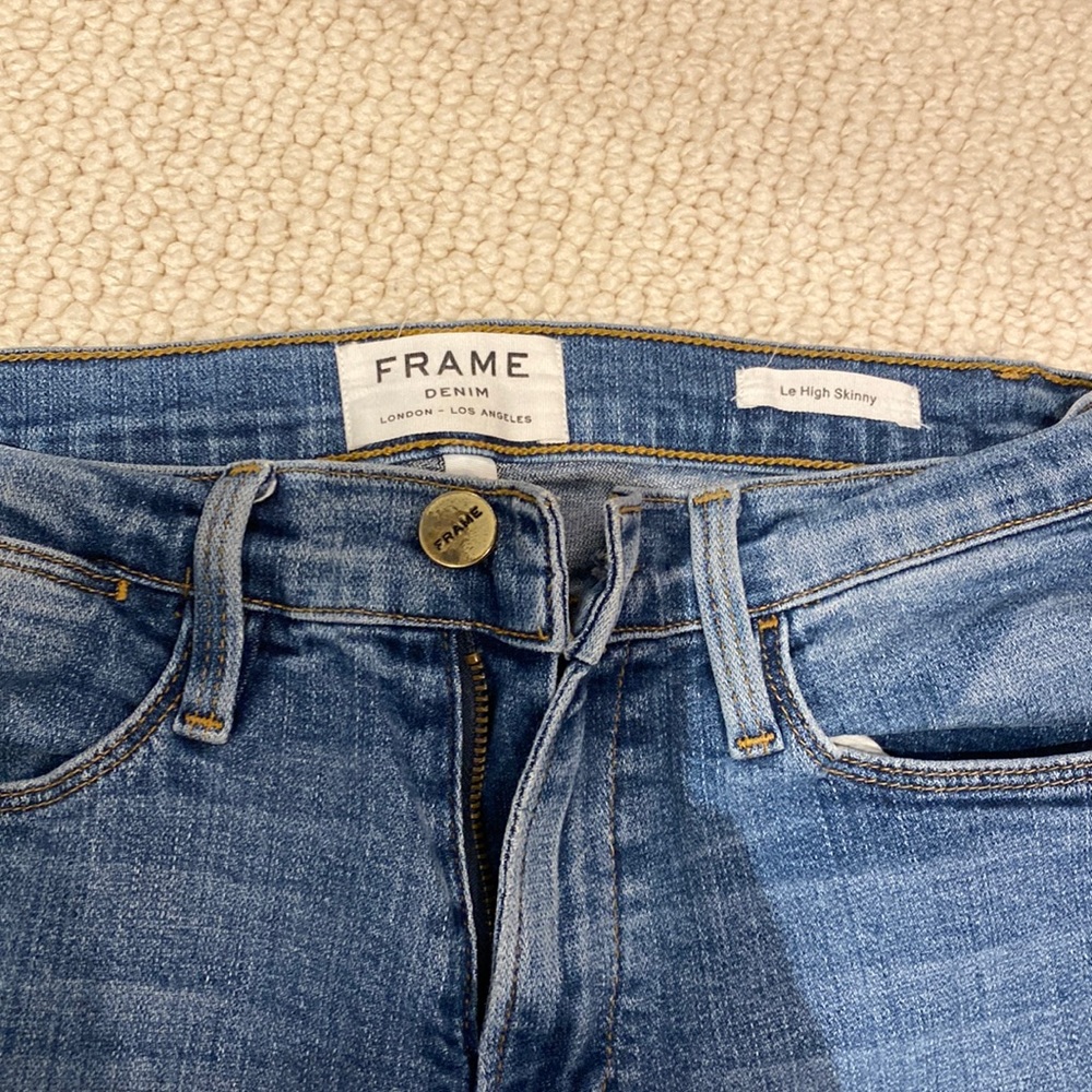 FRAME denim size 24 Le High Skinny light wash